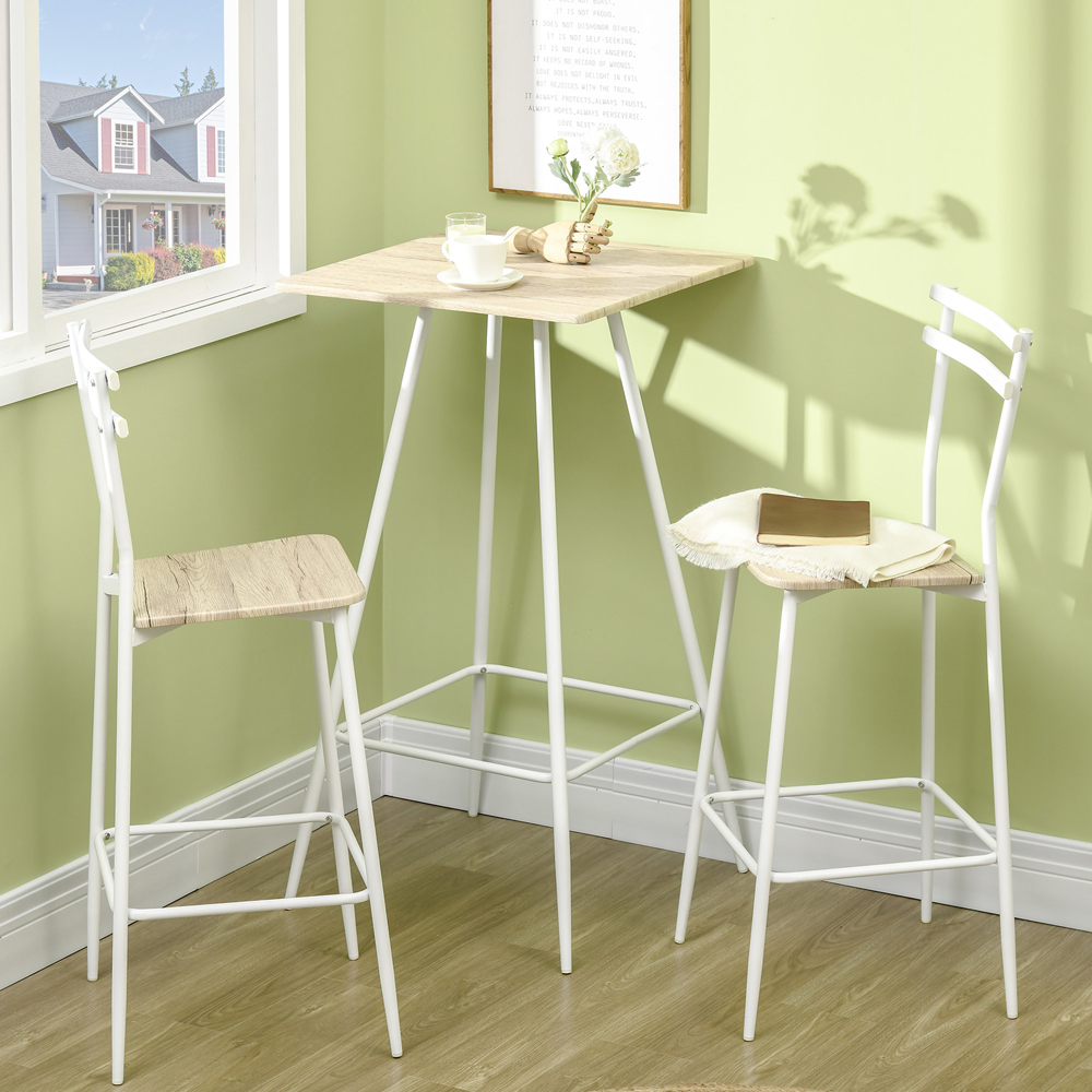 White high table on sale and chairs